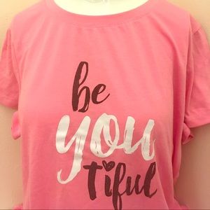 Secret Treasures “be you tiful” Pink Tee